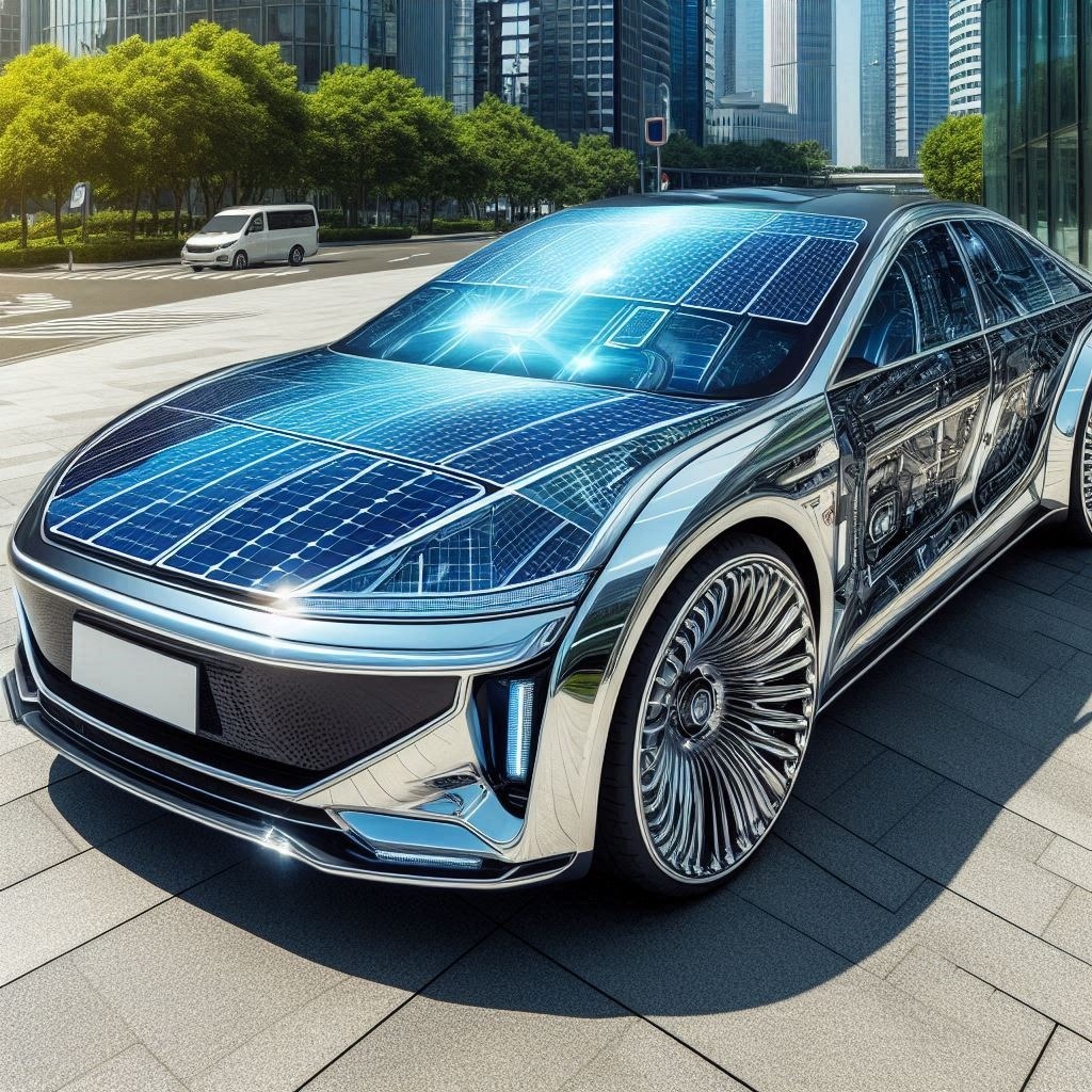 Car electric with solar energy 