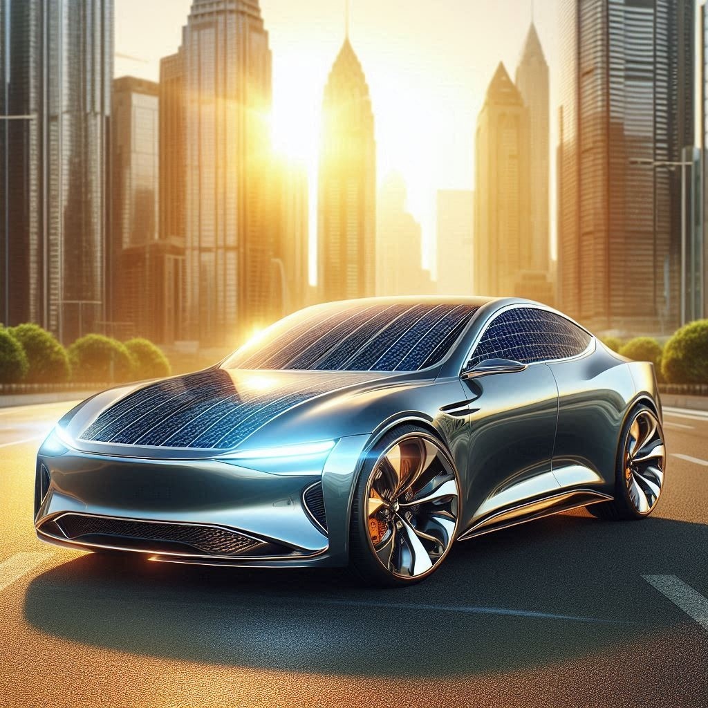 Electric car with solar energy